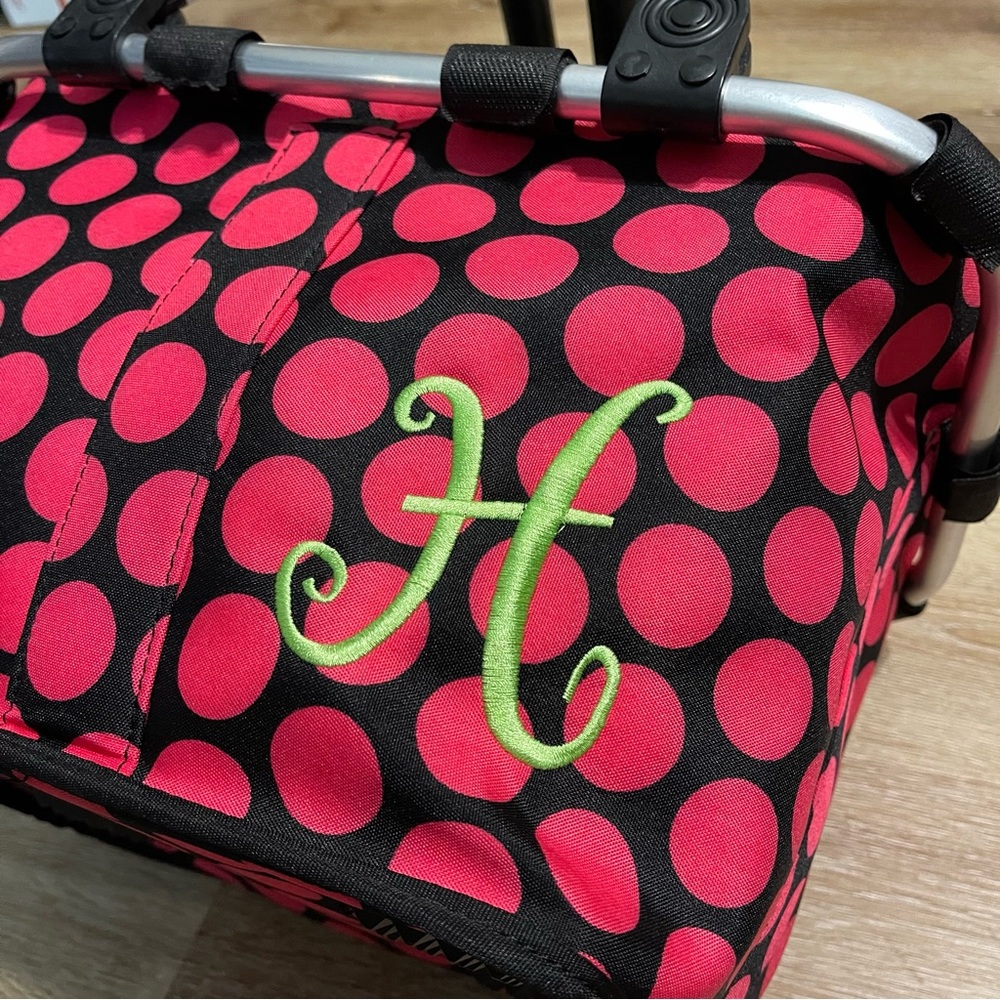 Collapsible Aluminum Frame Initial Embroider Polk… - image 4